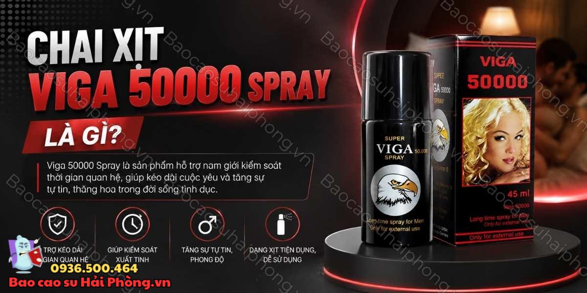 Chai Xịt Chống Xuất Tinh Sớm Viga 50000 Spray Là Gì?