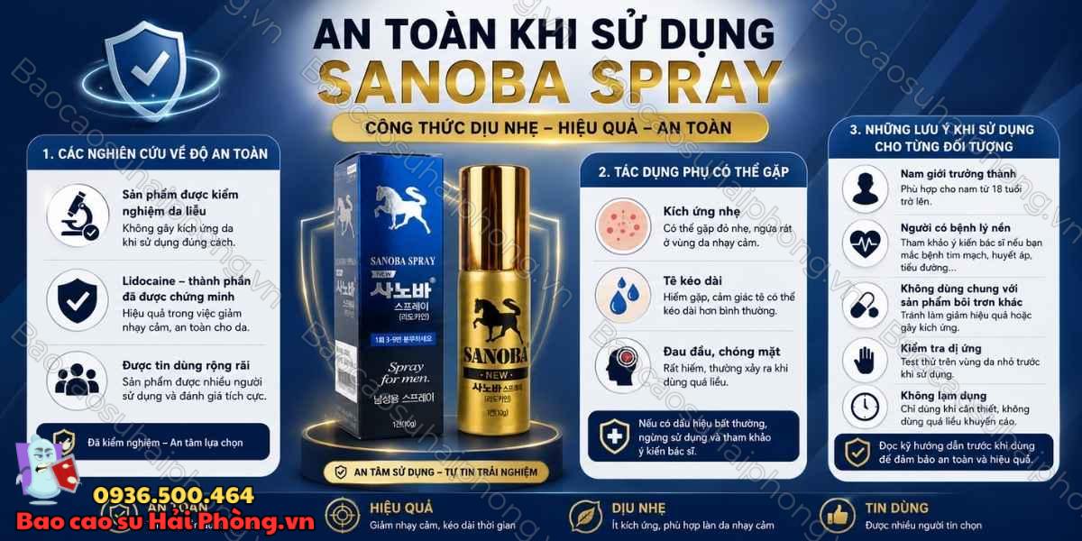 Sanoba Spray có an toàn không? Lưu ý trước khi sử dụng