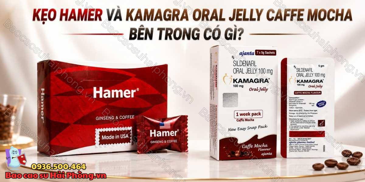 Kẹo Hamer và Kamagra Oral Jelly Caffe Mocha - Bên trong có gì?