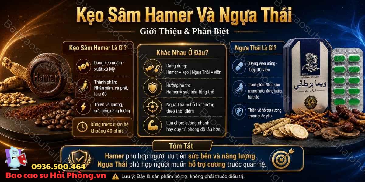 Kẹo sâm Hamer hay Ngựa Thái - Loại nào hỗ trợ cương tốt hơn?