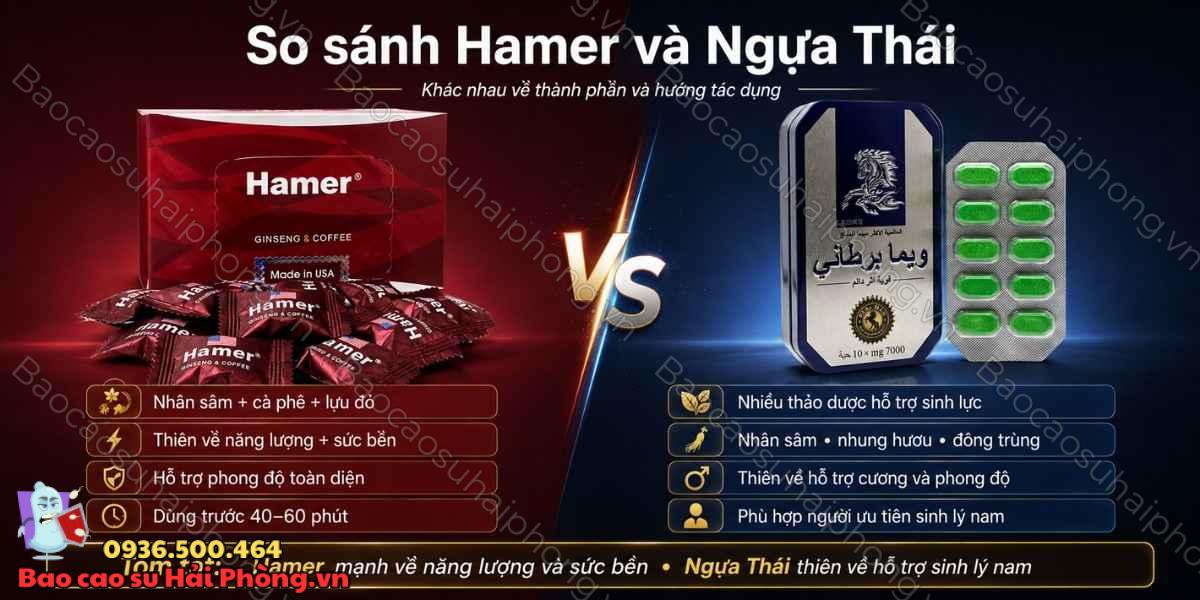 Kẹo sâm Hamer và Ngựa Thái loại nào mạnh hơn?