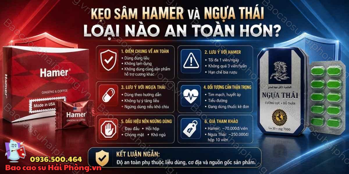 Kẹo sâm Hamer và Ngựa Thái loại nào mạnh hơn?