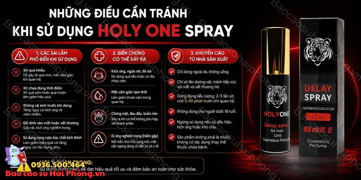 Hướng dẫn sử dụng Holy One Spray đúng cách