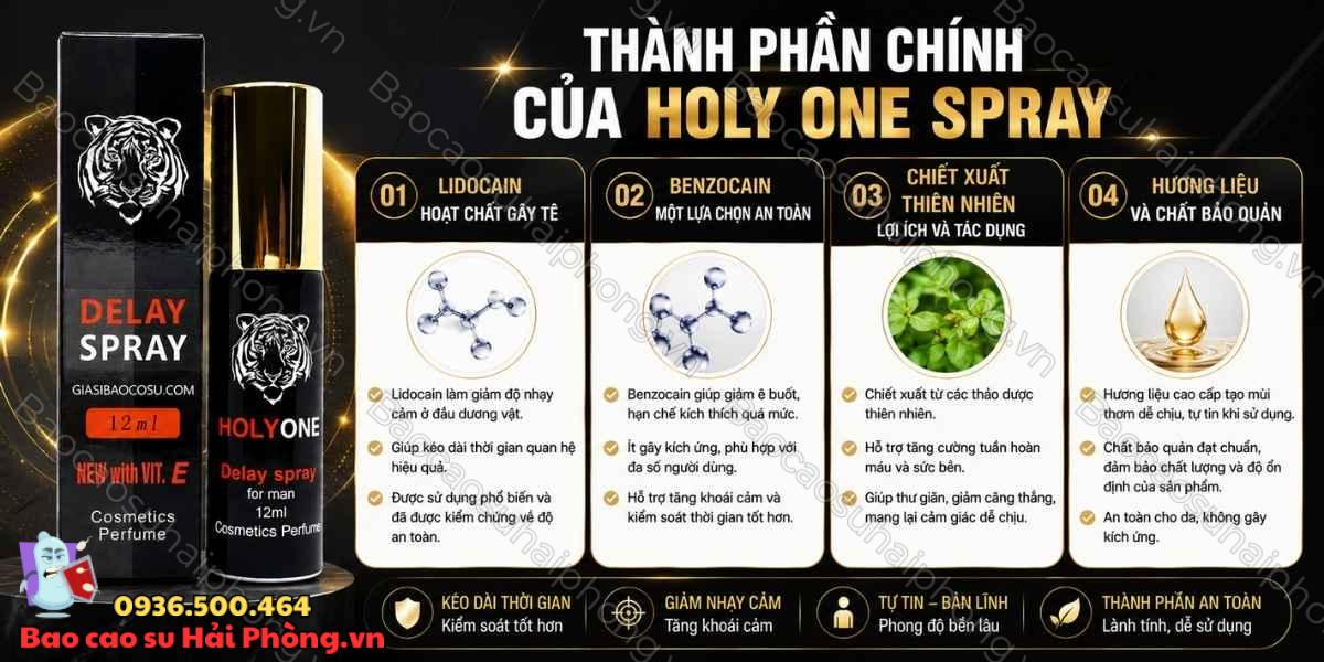 Thành phần của Holy One Spray có gì nổi bật?