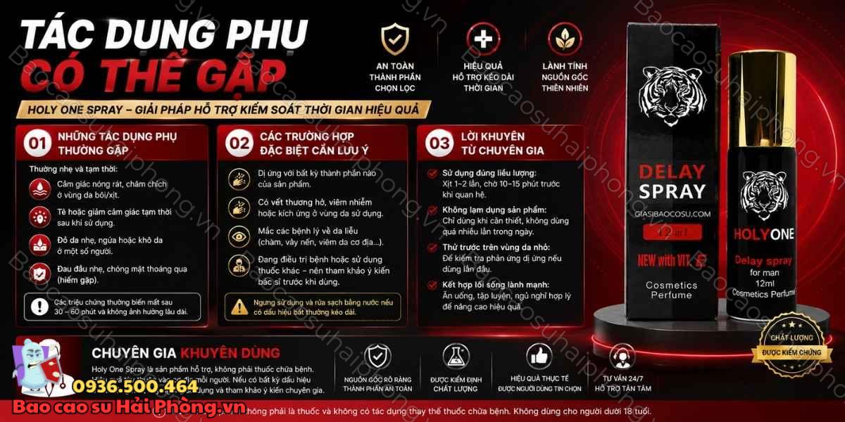 Holy One Spray có tác dụng phụ không? - Những điều bạn cần biết