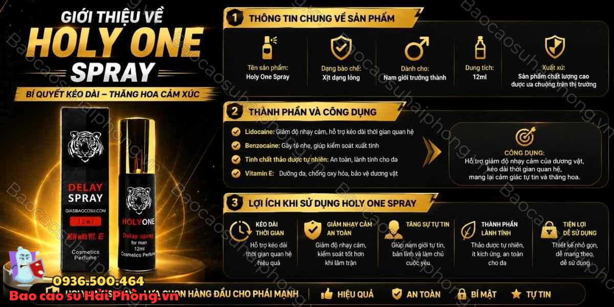 Hướng dẫn sử dụng Holy One Spray đúng cách