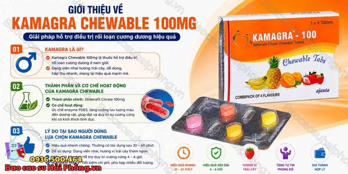 Kamagra Chewable 100mg Có Hiệu Quả Như Quảng Cáo?