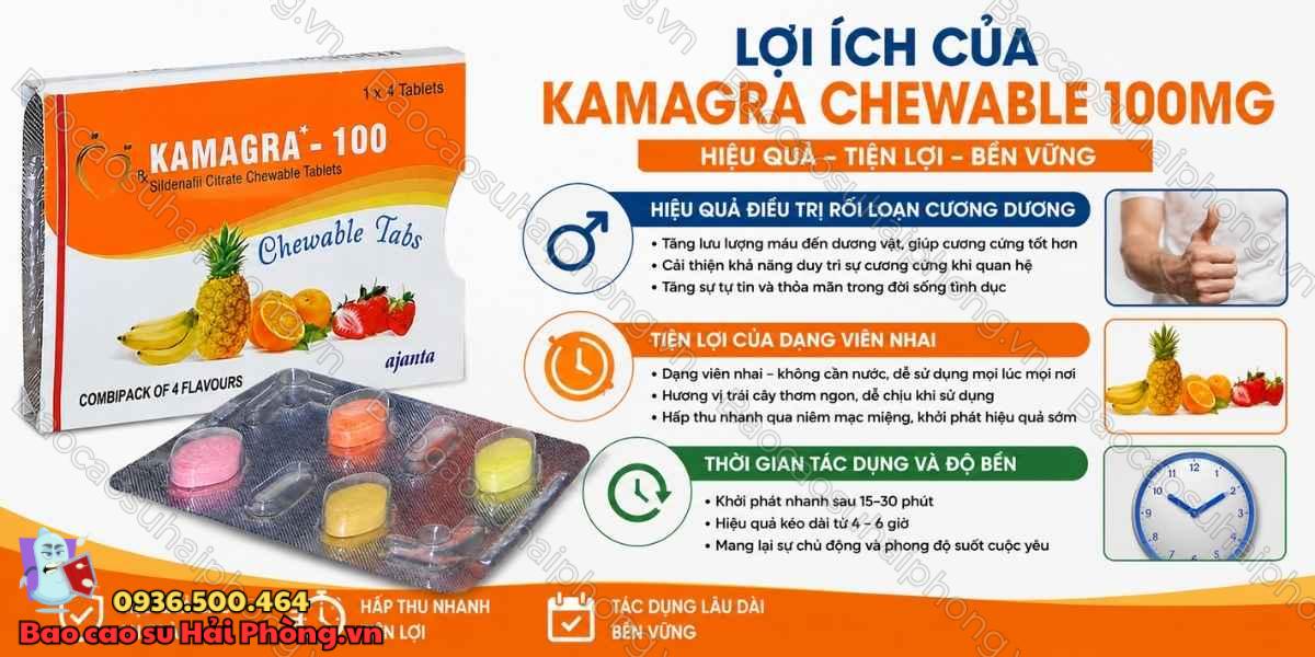 Kamagra Chewable 100mg Có Tốt Không? - Đánh Giá Chi Tiết