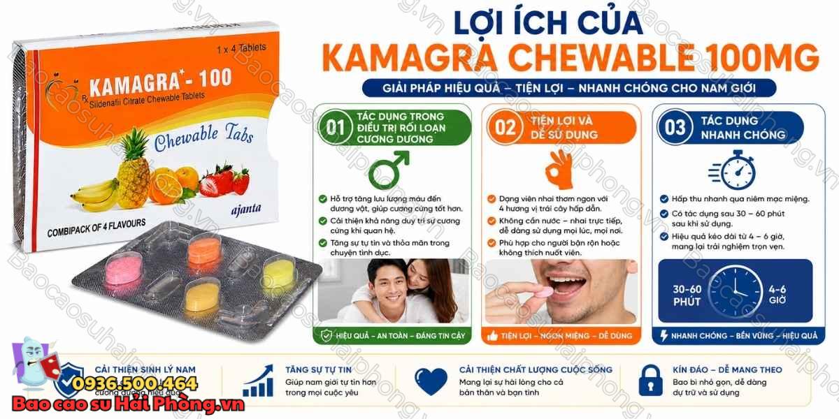 Kamagra Chewable 100mg Có Gì Đặc Biệt?