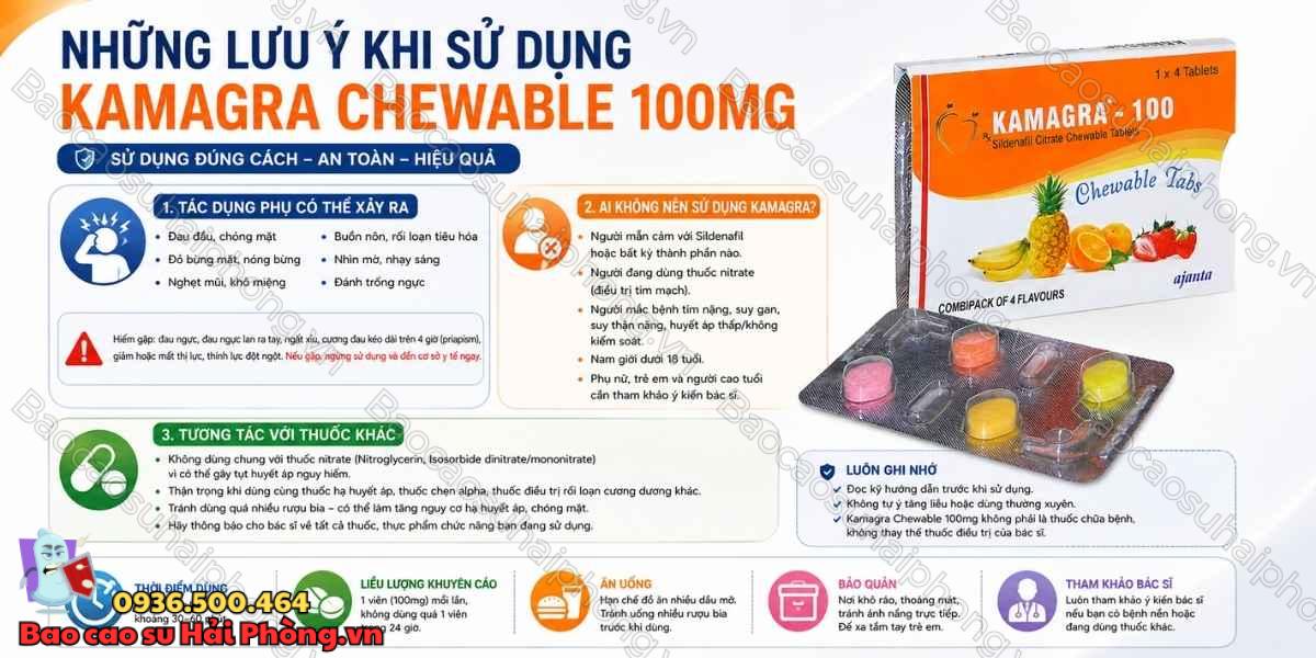 Cách Sử Dụng Kamagra Chewable 100mg Đúng Cách Và An Toàn
