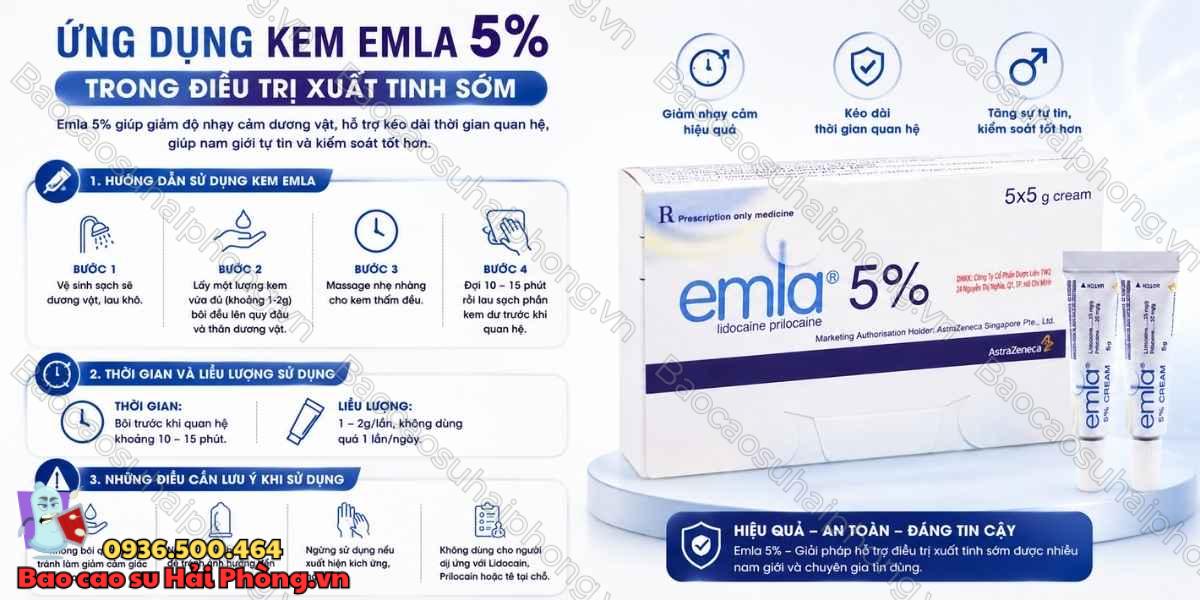 Kem Bôi Emla 5% Chống Xuất Tinh Sớm Có Hiệu Quả Không?