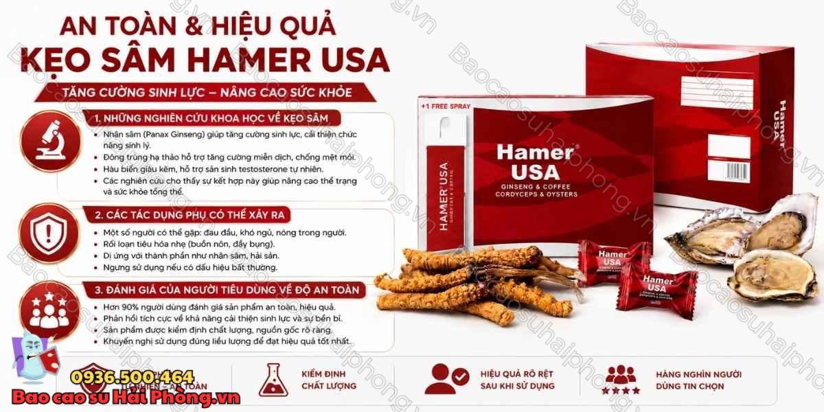 Kẹo Sâm Hamer USA Có An Toàn Không? - Lưu Ý Quan Trọng