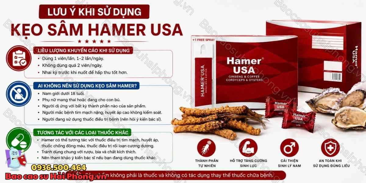 Kẹo Sâm Hamer USA Có An Toàn Không? - Lưu Ý Quan Trọng
