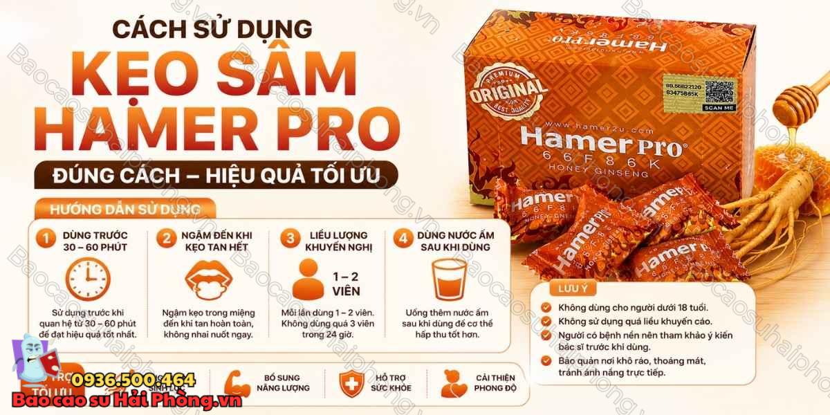 Cách Sử Dụng Kẹo Sâm Hamer Pro Đúng Cách