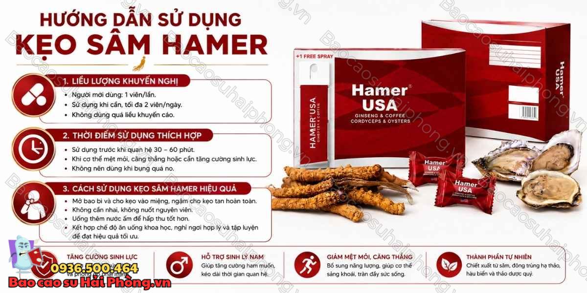 Cách Sử Dụng Kẹo Sâm Hamer Đúng Cách Và Những Điều Lưu Ý