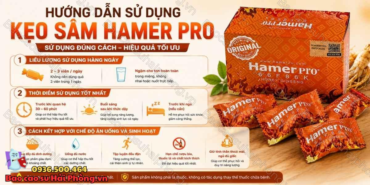 Cách Sử Dụng Kẹo Sâm Hamer Pro Đúng Cách