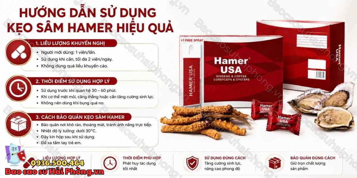Cách Sử Dụng Kẹo Sâm Hamer Đúng Cách 