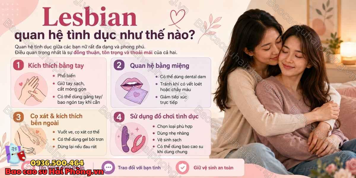 Lesbian quan hệ tình dục như thế nào? Quan hệ đồng tính an toàn