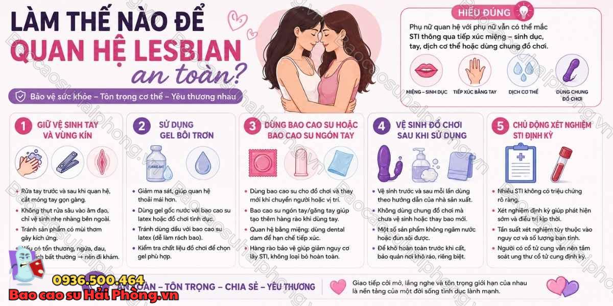 Lesbian quan hệ tình dục như thế nào? Quan hệ đồng tính an toàn