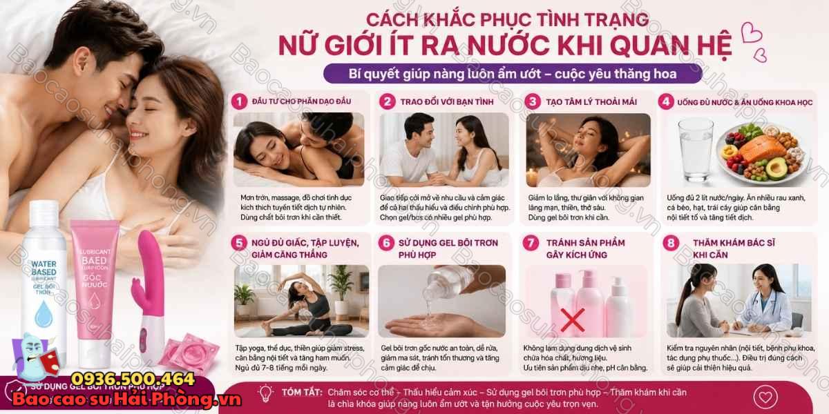 Nguyên nhân khiến nữ giới ít ra nước khi quan hệ