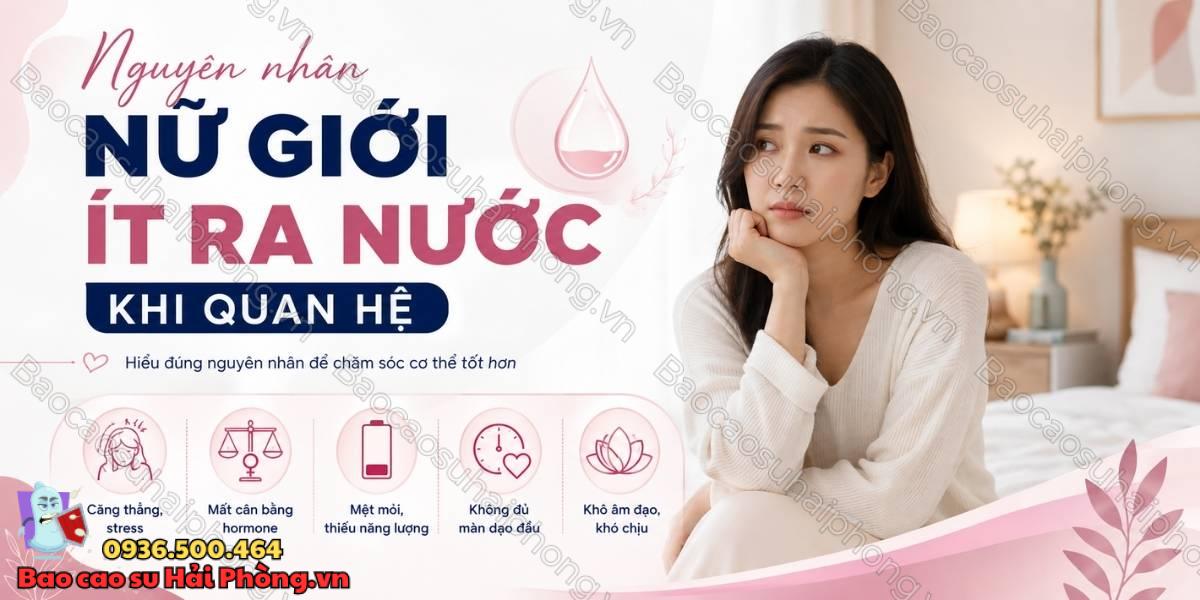 Nguyên nhân khiến nữ giới ít ra nước khi quan hệ