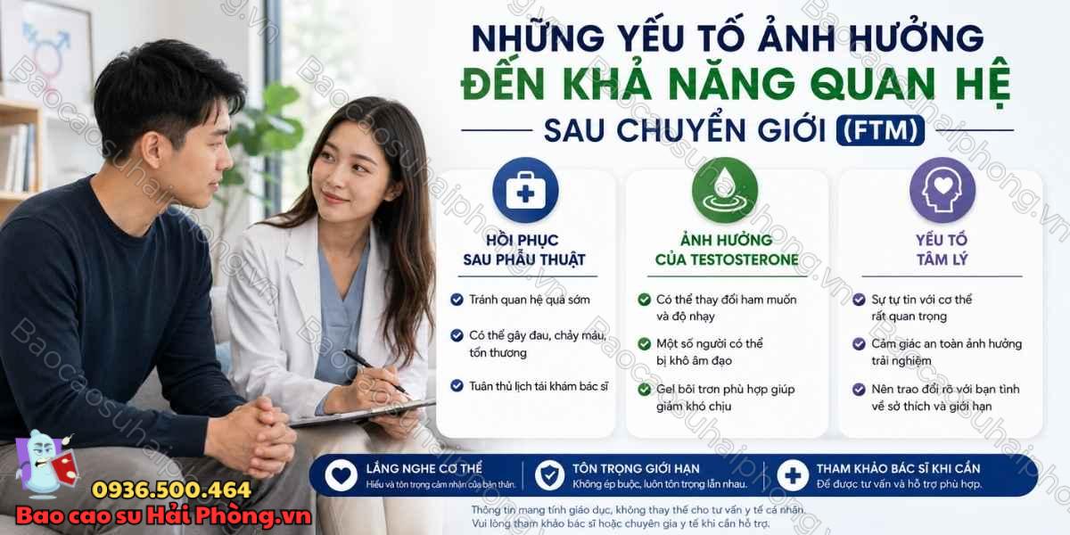 Chuyển giới nữ sang nam có quan hệ như nam giới không?