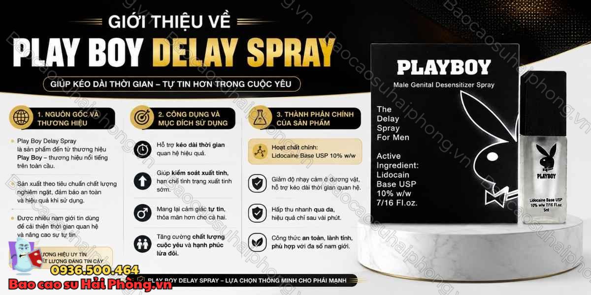 Review Play Boy Delay Spray - Hiệu quả thực tế