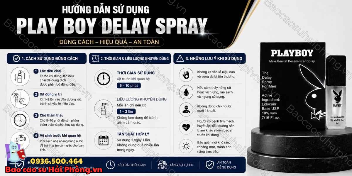 Play Boy Delay Spray có an toàn không? - Những điều cần biết