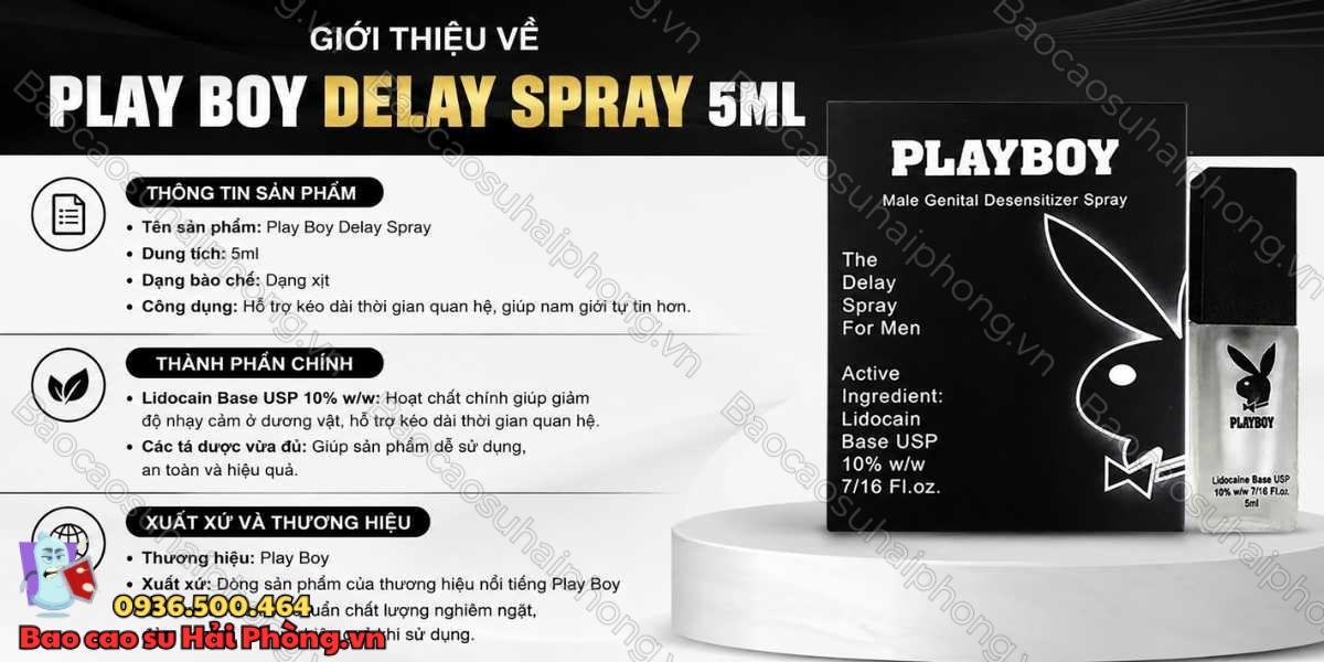 Play Boy Delay Spray 5ml là gì? - Công dụng, cách dùng và lưu ý