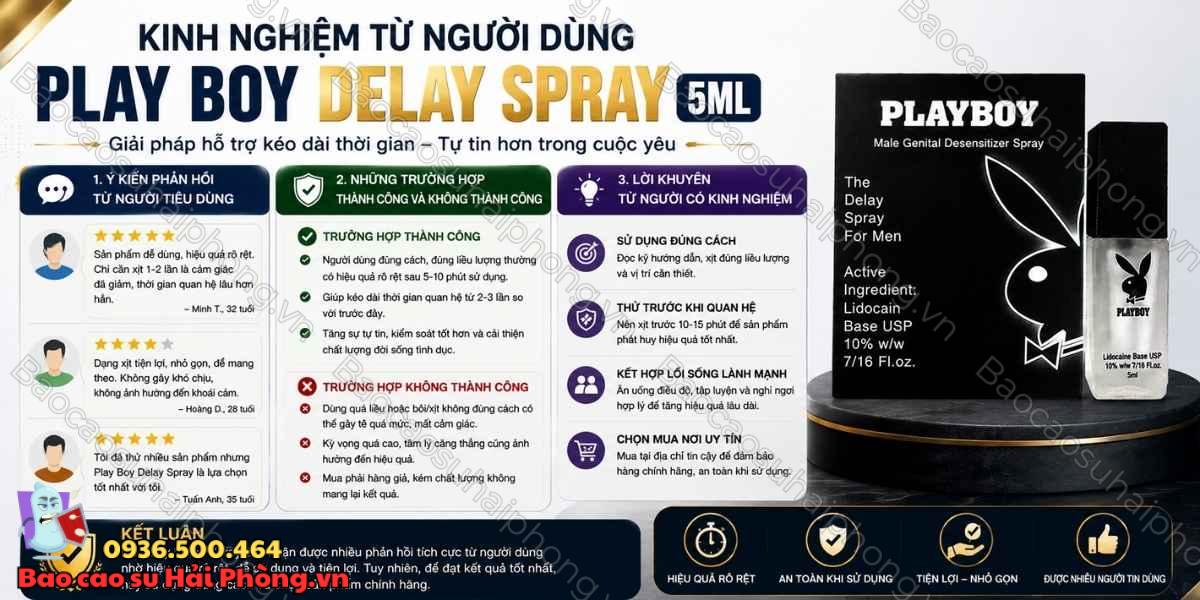 Play Boy Delay Spray có an toàn không? - Những điều cần biết