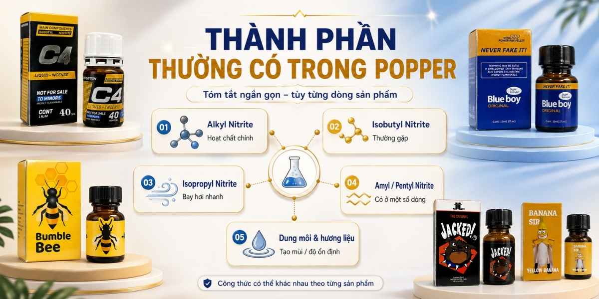 Popper 10ml - Chai hít tăng khoái cảm nhỏ gọn, tiện lợi