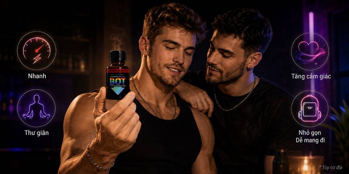 Popper 10ml - Chai hít tăng khoái cảm nhỏ gọn, tiện lợi