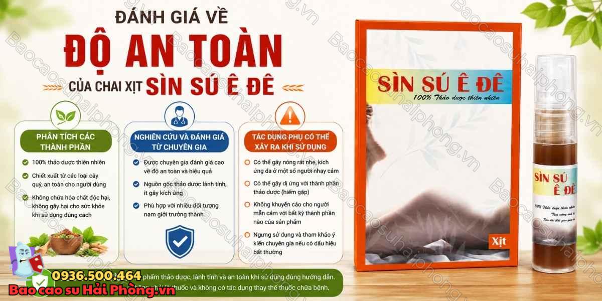 Chai Xịt Sìn Sú Ê Đê có an toàn không? Giải đáp từ A-Z