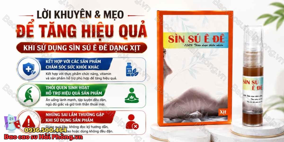 Hướng dẫn sử dụng Chai Xịt Sìn Sú Ê Đê đúng cách để hiệu quả