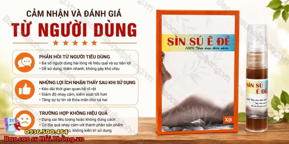 Review Chai Xịt Sìn Sú Ê Đê - Hiệu quả thực tế
