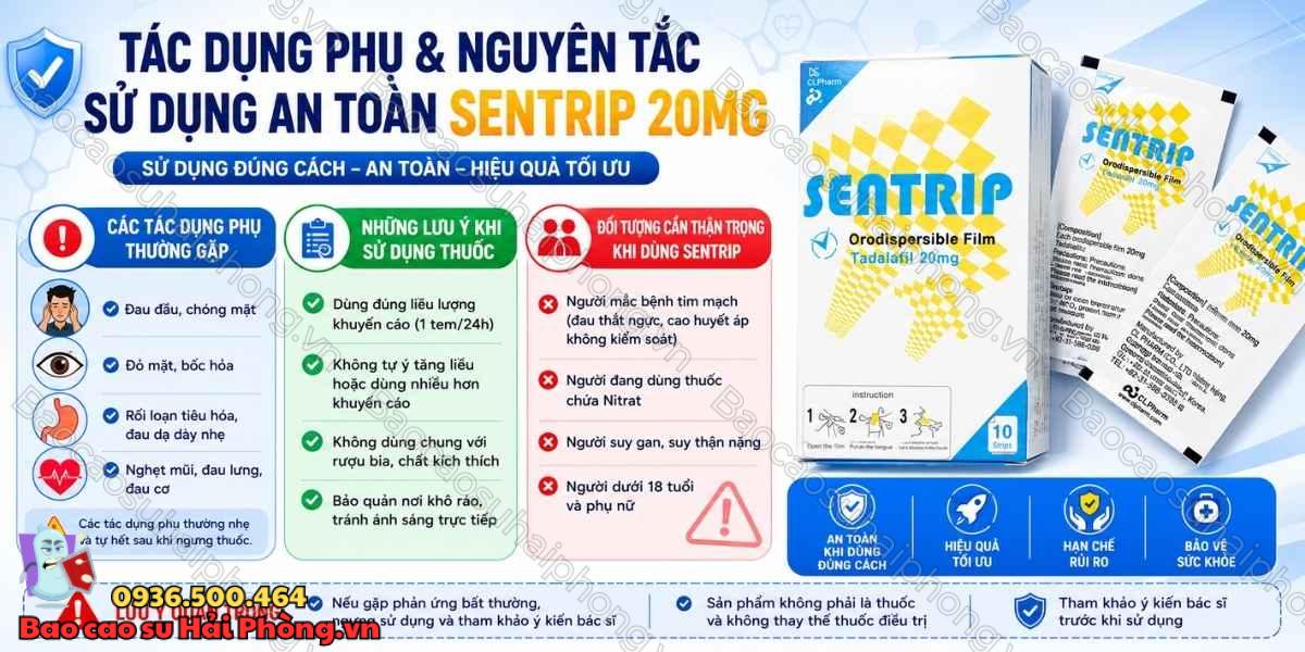 Review Tem Ngậm Sentrip 20mg – Đánh Giá Hiệu Quả