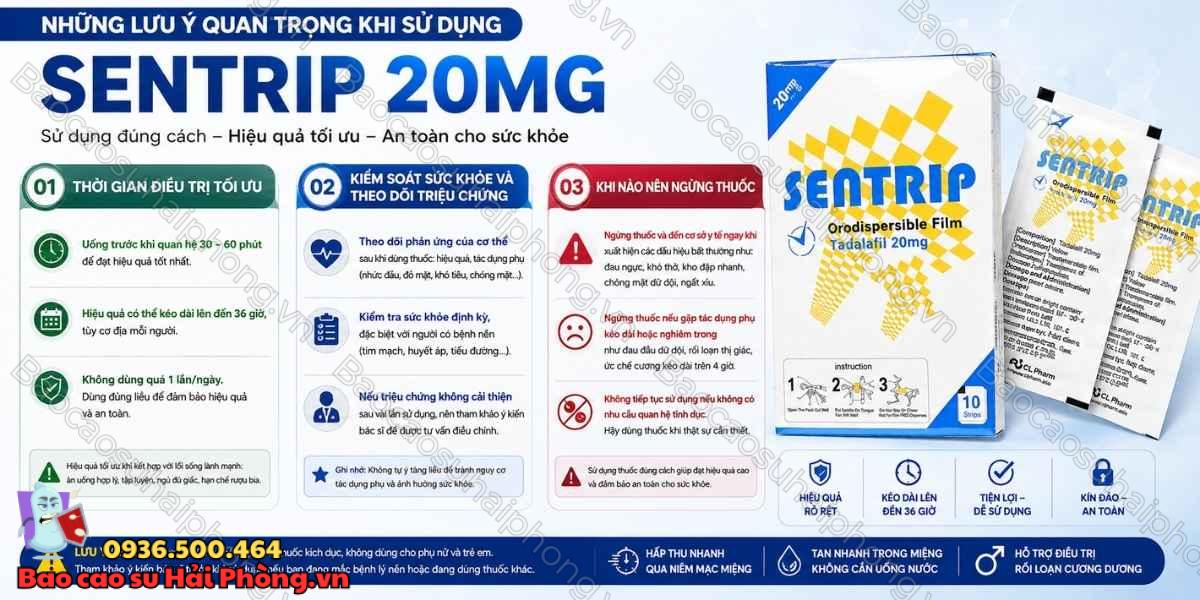 Sentrip 20mg Có An Toàn Không? – Những Lưu Ý Cần Biết