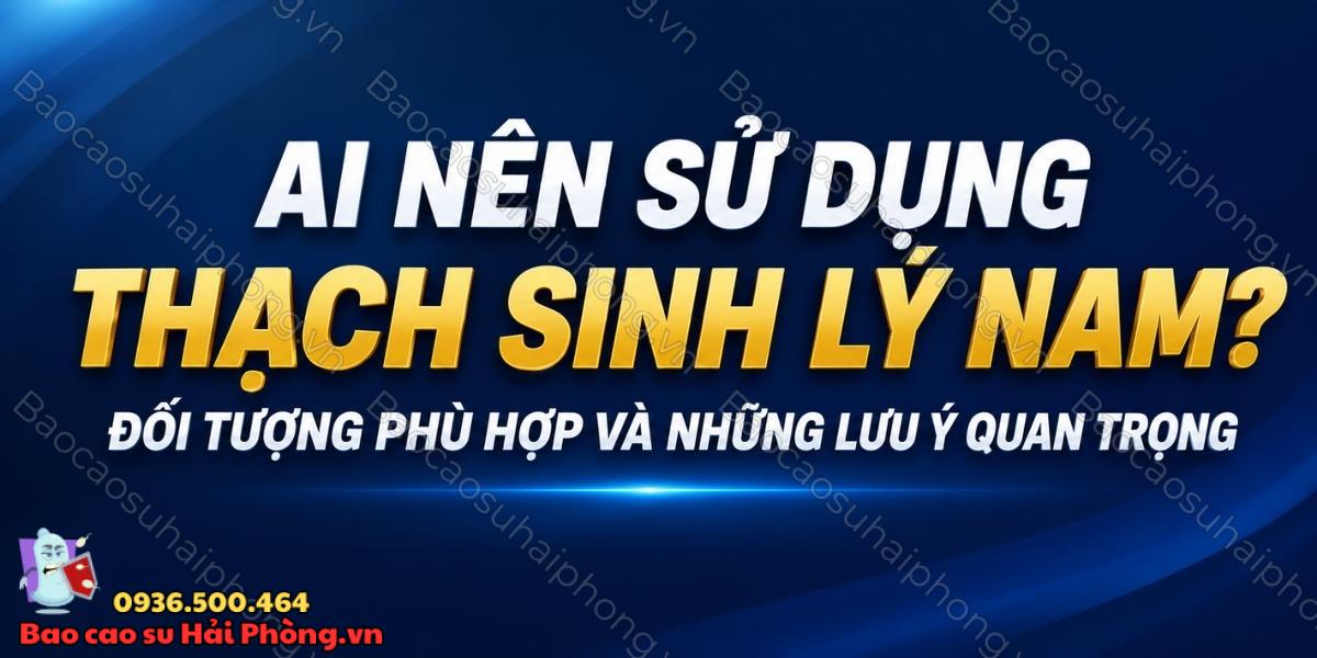 Ai nên sử dụng thạch sinh lý nam? Đối tượng phù hợp và những lưu ý quan trọng