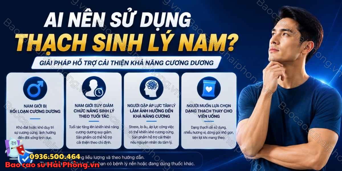 Ai nên sử dụng thạch sinh lý nam? Đối tượng phù hợp và những lưu ý quan trọng