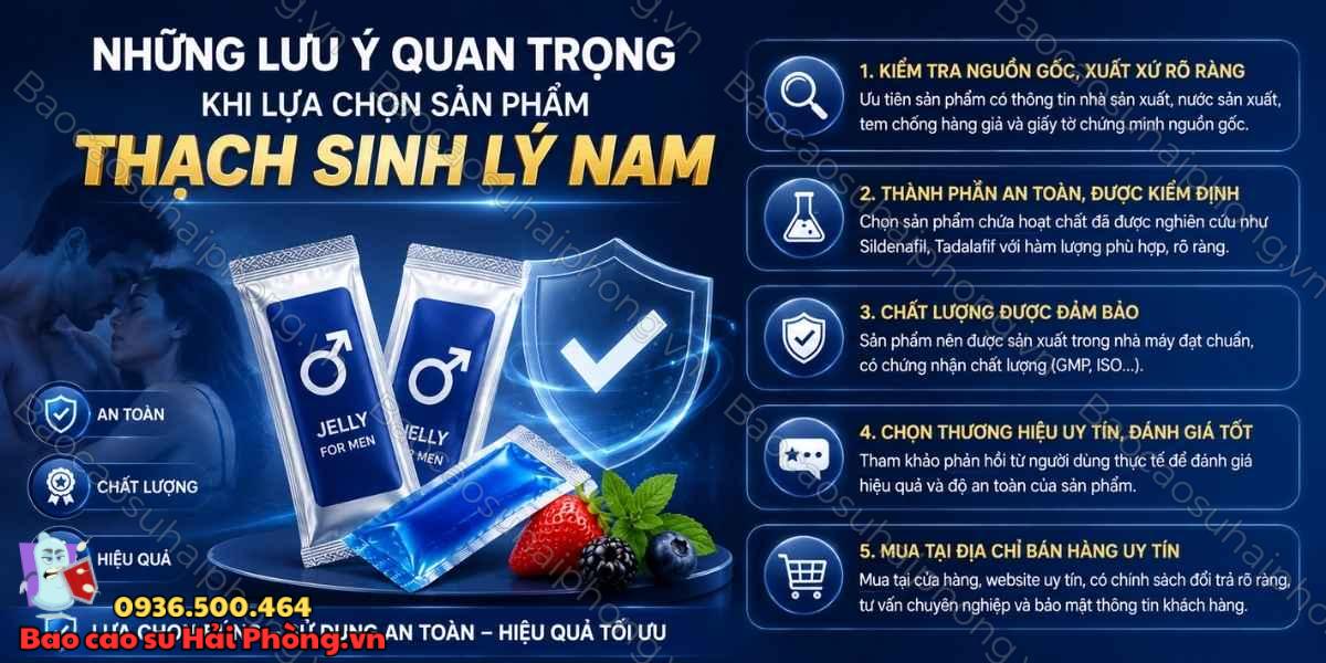 Thạch sinh lý nam và những lưu ý cần biết