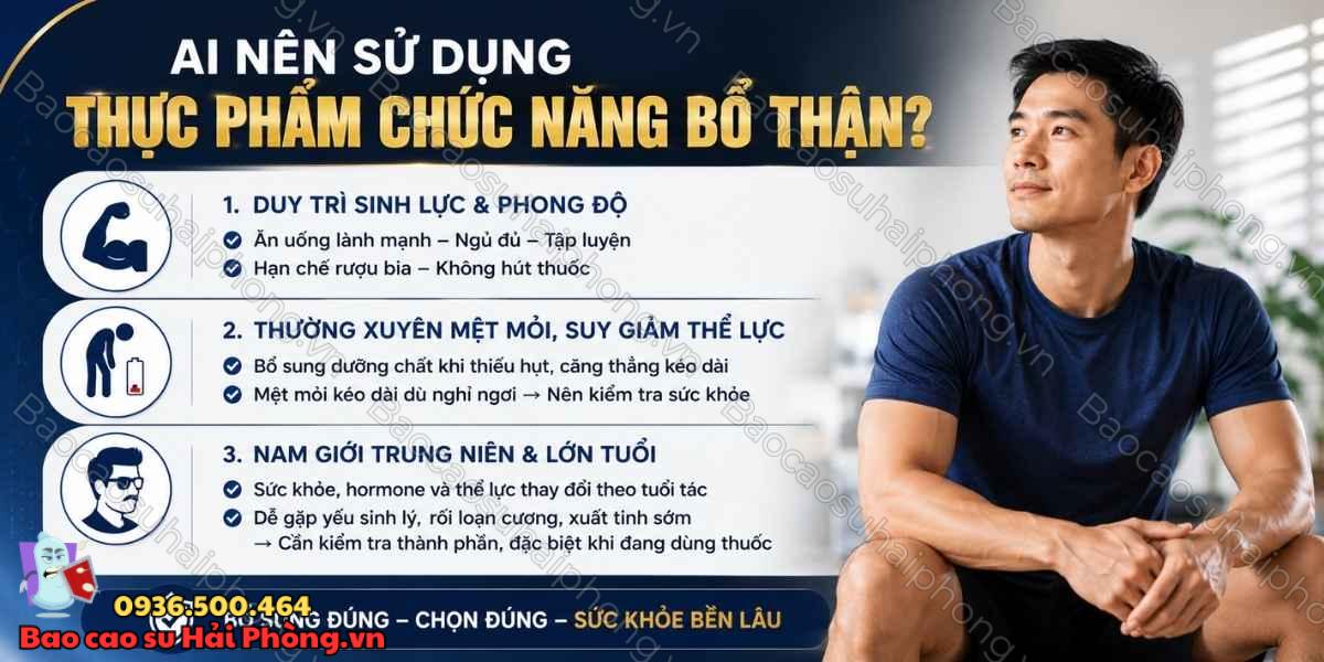 Bổ thận nam giới bằng thực phẩm chức năng có hiệu quả không?