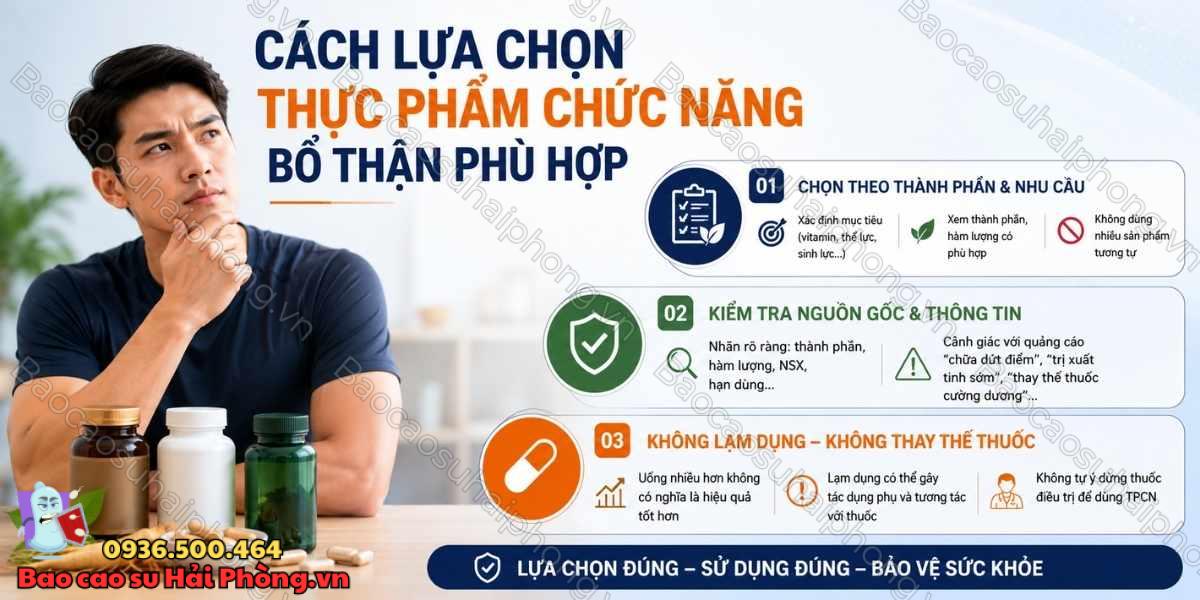 Bổ thận nam giới bằng thực phẩm chức năng có hiệu quả không?