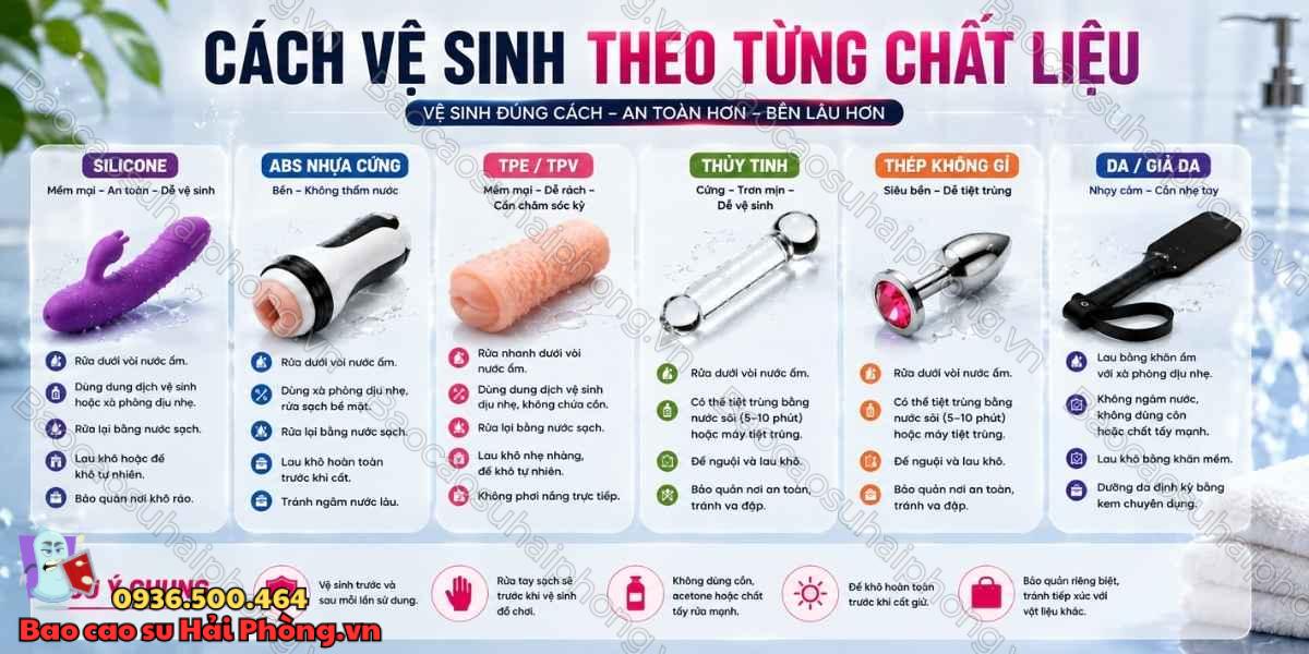 Cách vệ sinh đồ chơi tình dục sau khi sử dụng