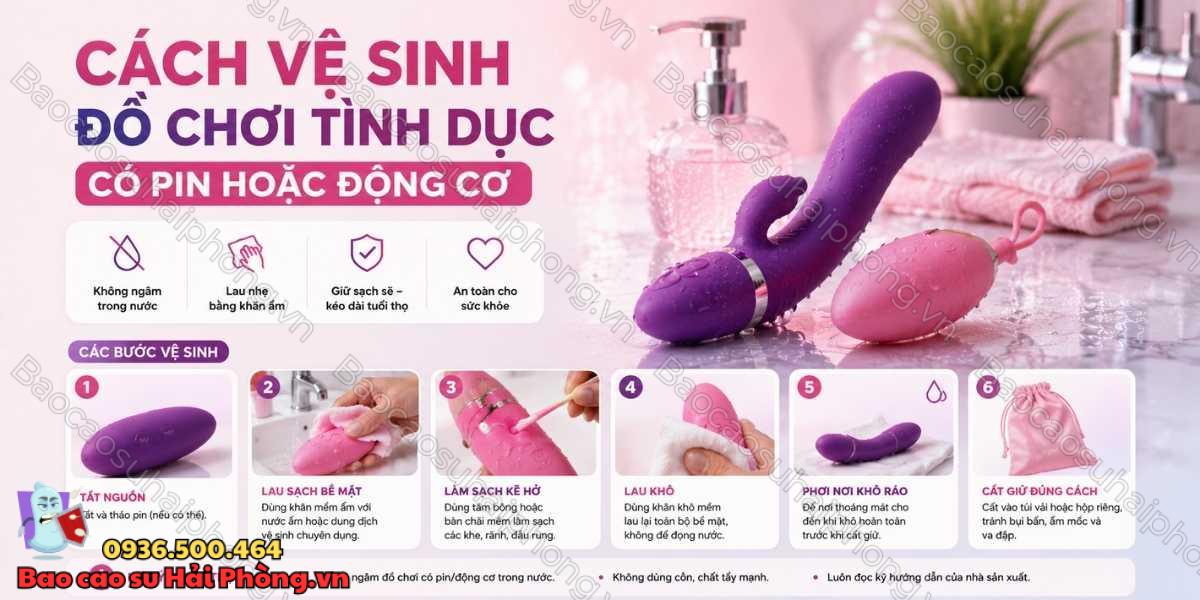 Cách vệ sinh đồ chơi tình dục sau khi sử dụng