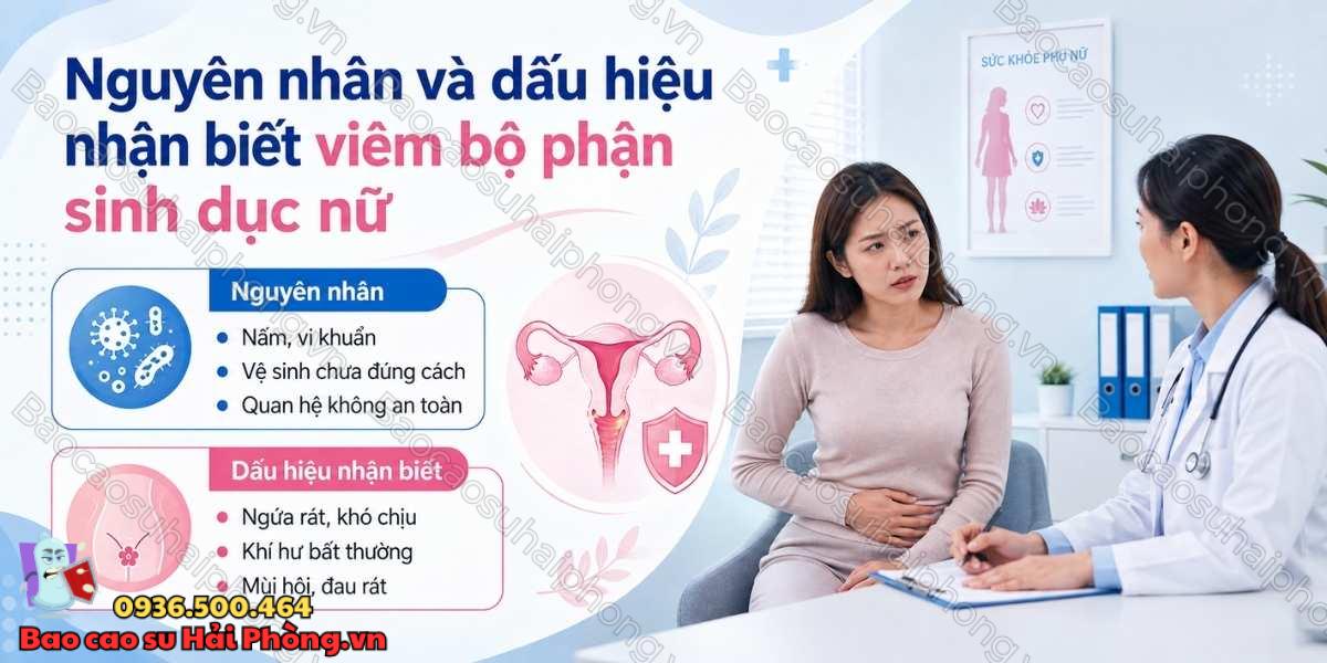 Nguyên nhân gây viêm bộ phận sinh dục nữ và các triệu chứng thường gặp