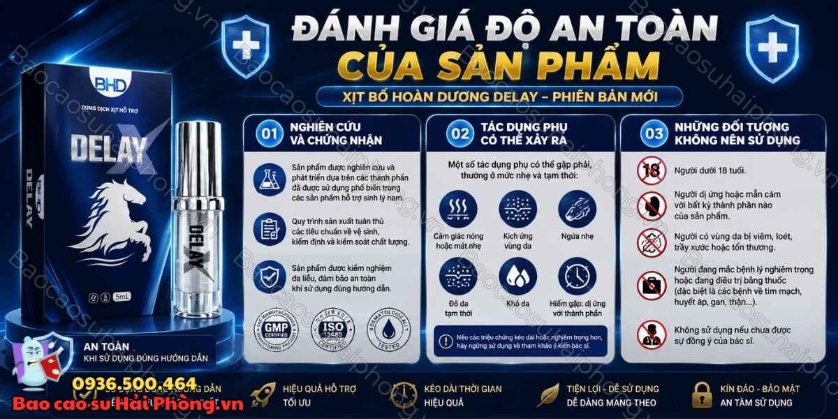 Xịt Bổ Hoàn Dương Delay Phiên Bản Mới có an toàn không?