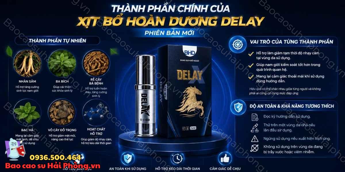 Xịt Bổ Hoàn Dương Delay Phiên Bản Mới - Cách sử dụng hiệu quả