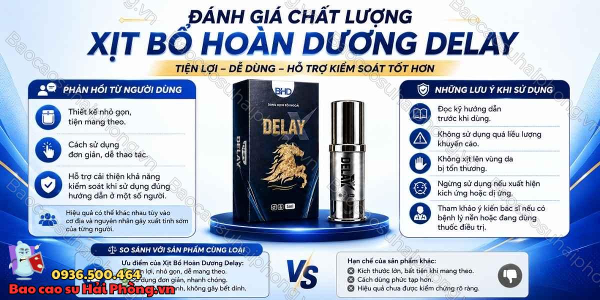 Xịt Bổ Hoàn Dương Delay Phiên Bản Mới giá bao nhiêu? Mới nhất