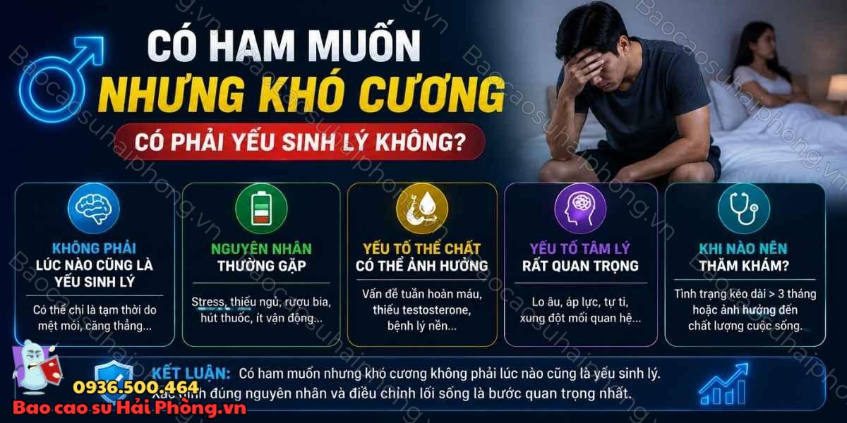 Có ham muốn nhưng khó cương - Nguyên nhân do đâu?