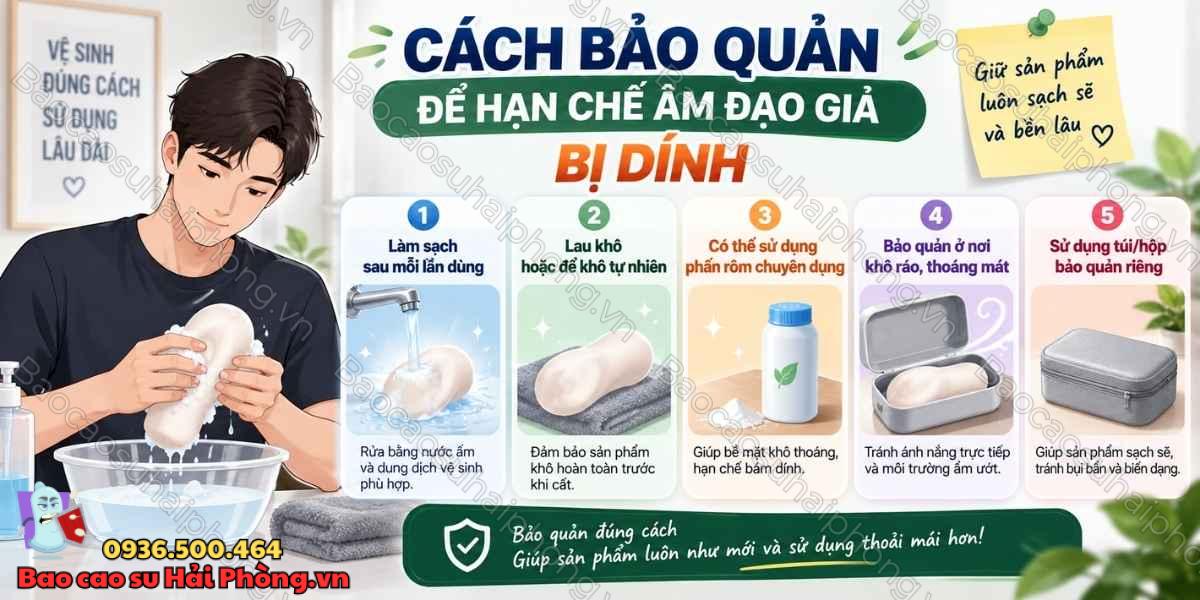 Tại sao âm đạo giả bị dính sau một thời gian sử dụng?